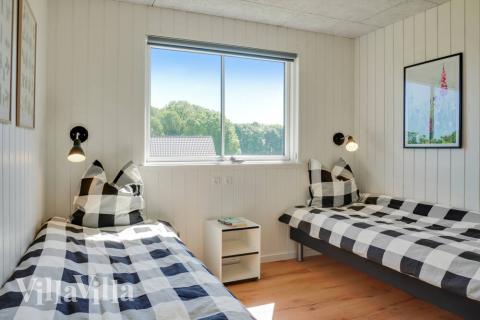 Et av de 9 soverommene i luksushus nr. 493 i Sydjylland.