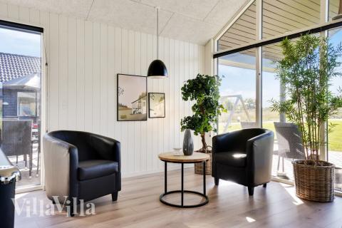 Sofakroken i luksushus nr. 497 i Sydjylland.