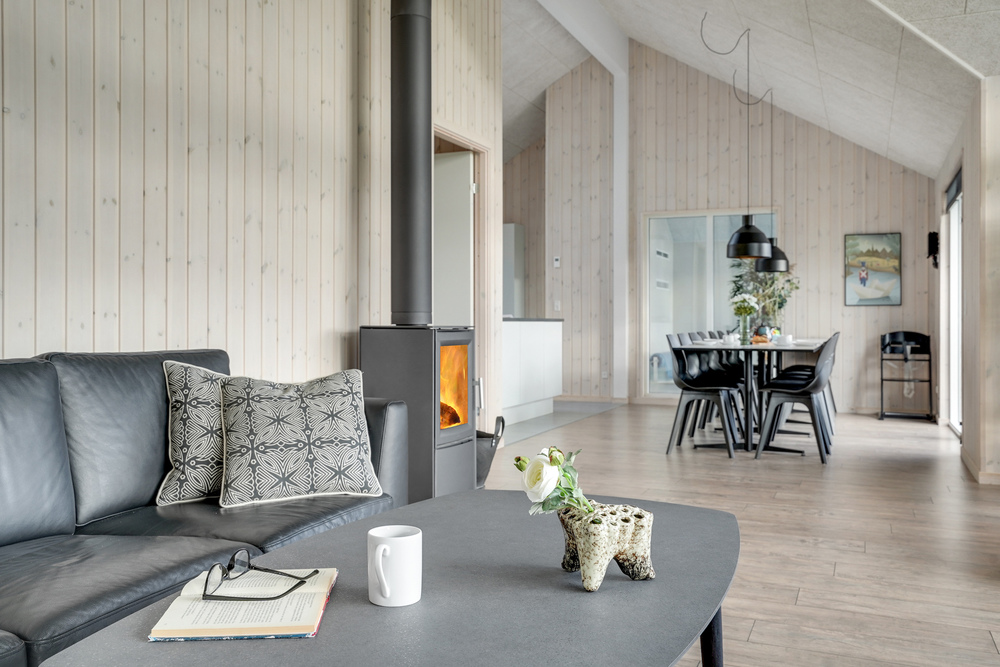 Sofakroken i luksushus nr. 522 i Lolland/Falster/Møn.