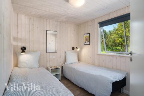 Et av de 7 soverommene i luksushus nr. 498 i Vestjylland.