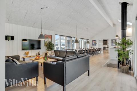 Sofakroken i luksushus nr. 496 i Sydjylland.