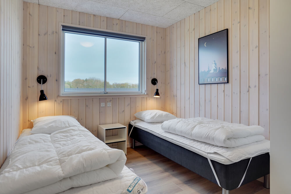 Et av de 8 soverommene i luksushus nr. 508 i Sydjylland.