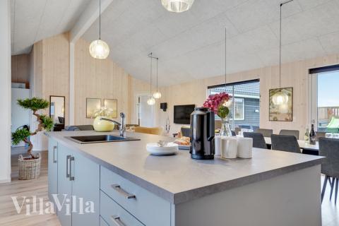 Kjøkkenet i luksushus nr. 508 er godt innrettet.