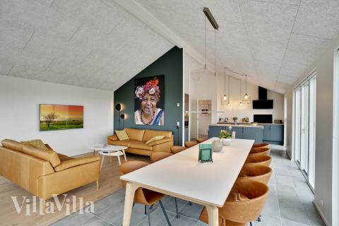 Sofakroken i luksushus nr. 514 i Nordjylland.