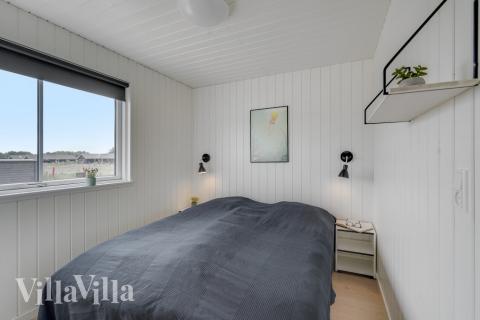 Et av de 9 soverommene i luksushus nr. 516 i Vestjylland.