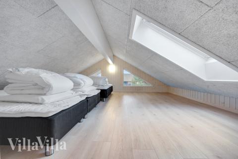 Noen av de 20 soveplassene i luksushus nr. 532 finnes på hems