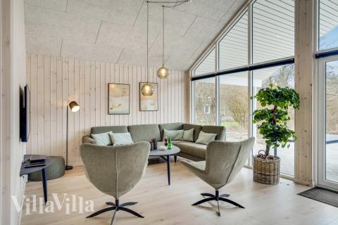 Sofakroken i luksushus nr. 527 i Nordsjælland.