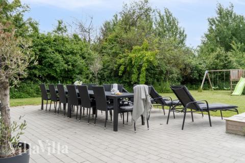 Stor terrasse i luksushus nr. 527 i Nordsjælland.
