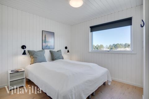 Et av de 5 soverommene i luksushus nr. 533 i Vestjylland.