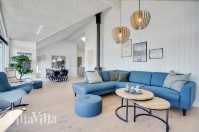 Sofakroken i luksushus nr. 533 i Vestjylland.