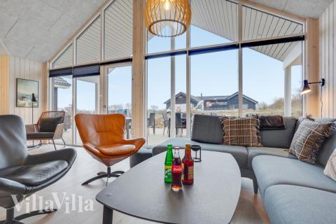 Sofakroken i luksushus nr. 524 i Sydjylland.