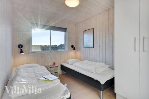 Et av de 7 soverommene i luksushus nr. 536 i Vestjylland.