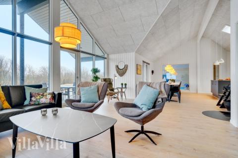 Sofakroken i luksushus nr. 537 i Sydjylland.