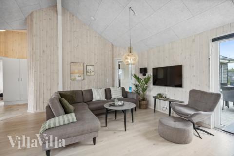 Sofakroken i luksushus nr. 535 i Vestjylland.