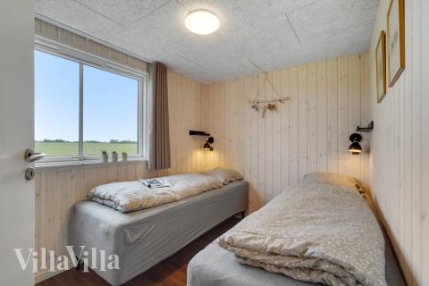 Et av de 10 soverommene i luksushus nr. 546 i Limfjorden.