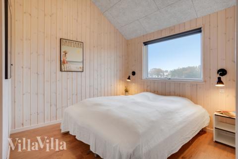 Et av de 5 soverommene i luksushus nr. 544 i Østjylland.