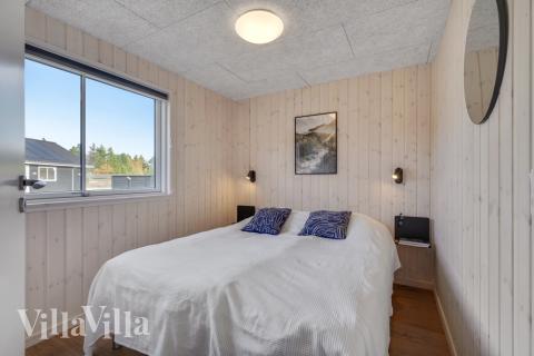 Et av de 6 soverommene i luksushus nr. 568 i Vestjylland.