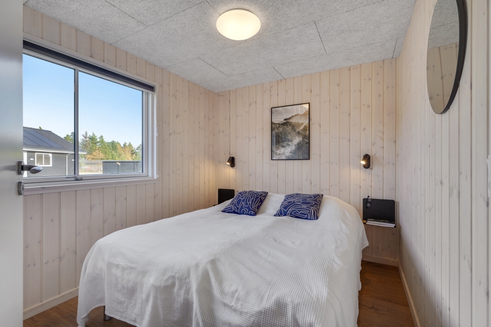 Et av de 6 soverommene i luksushus nr. 568 i Vestjylland.
