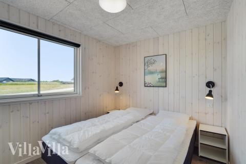 Et av de 7 soverommene i luksushus nr. 547 i Limfjorden.