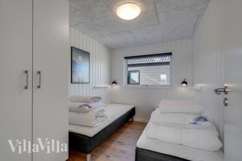 Et av de 7 soverommene i luksushus nr. 558 i Vestjylland.