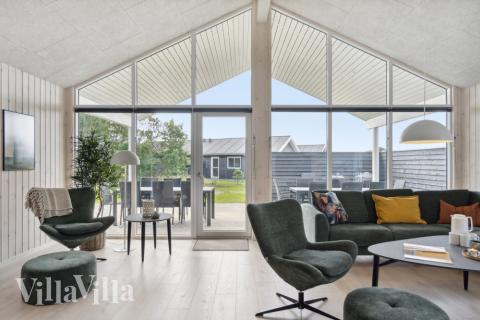 Sofakroken i luksushus nr. 577 i Nordjylland.