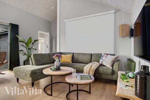 Sofakroken i luksushus nr. 554 i Vestjylland.