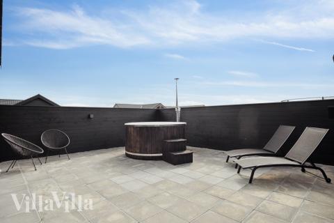 Dette lekre huset med spa, nr. 579, med plass til 26 personer, ligger i Vestjylland