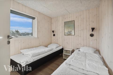 Et av de 8 soverommene i luksushus nr. 591 i Sydjylland.