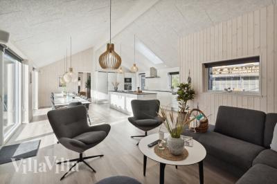 Sofakroken i luksushus nr. 594 i Sydjylland.