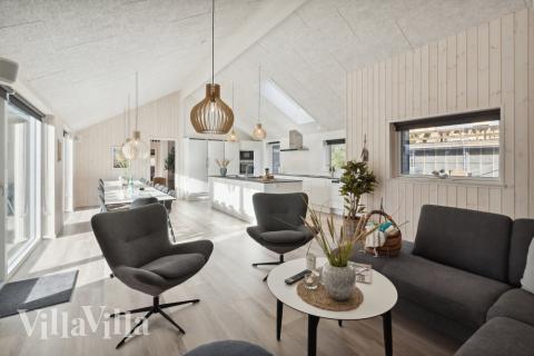 Sofakroken i luksushus nr. 594 i Sydjylland.