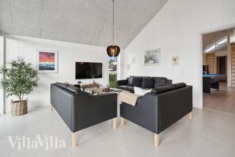 Sofakroken i luksushus nr. 600 i Sydjylland.