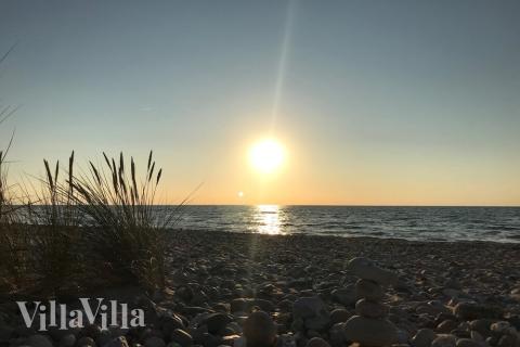 Den flotte stranden nær luksushus nr. 582 ved Nordsjælland.