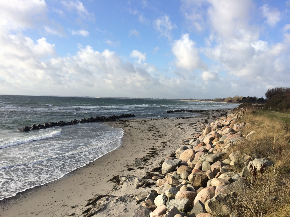 Den flotte stranden nær luksushus nr. 588 ved Lolland/Falster/Møn.