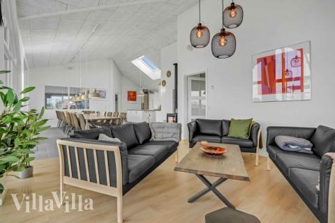 Sofakroken i luksushus nr. 548 i Fyn og øyer.