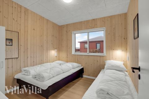 Et av de 4 soverommene i luksushus nr. 603 i Limfjorden.