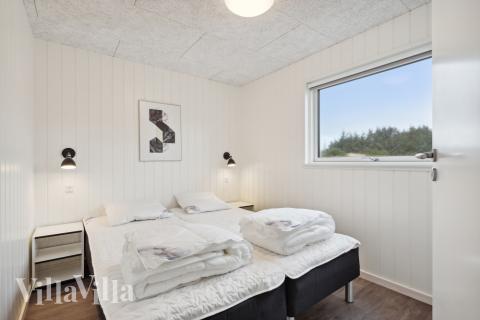 Et av de 7 soverommene i luksushus nr. 609 i Vestjylland.