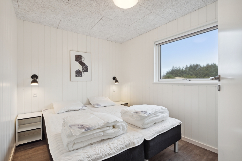 Et av de 7 soverommene i luksushus nr. 609 i Vestjylland.