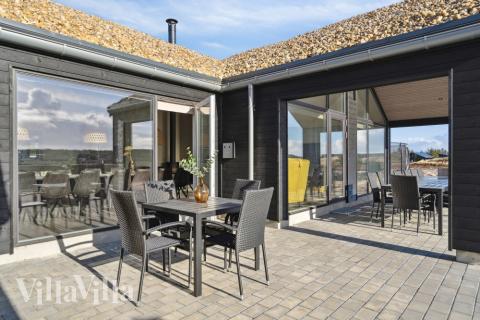 Stor terrasse i luksushus nr. 609 i Vestjylland.