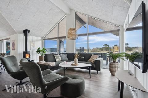 Sofakroken i luksushus nr. 610 i Vestjylland.