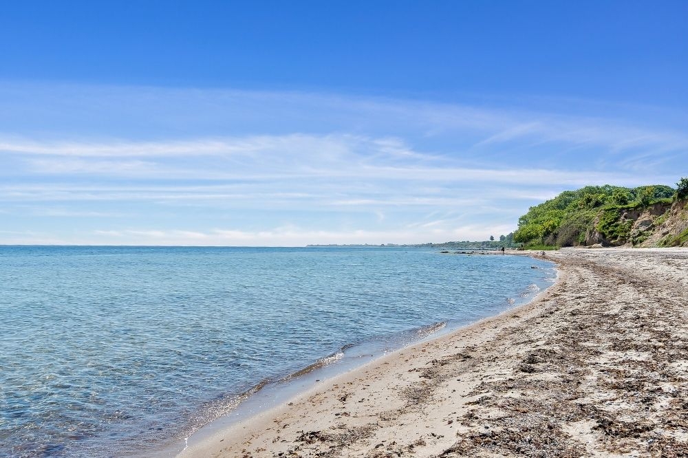 Den flotte stranden nær luksushus nr. 611 ved Sydjylland.