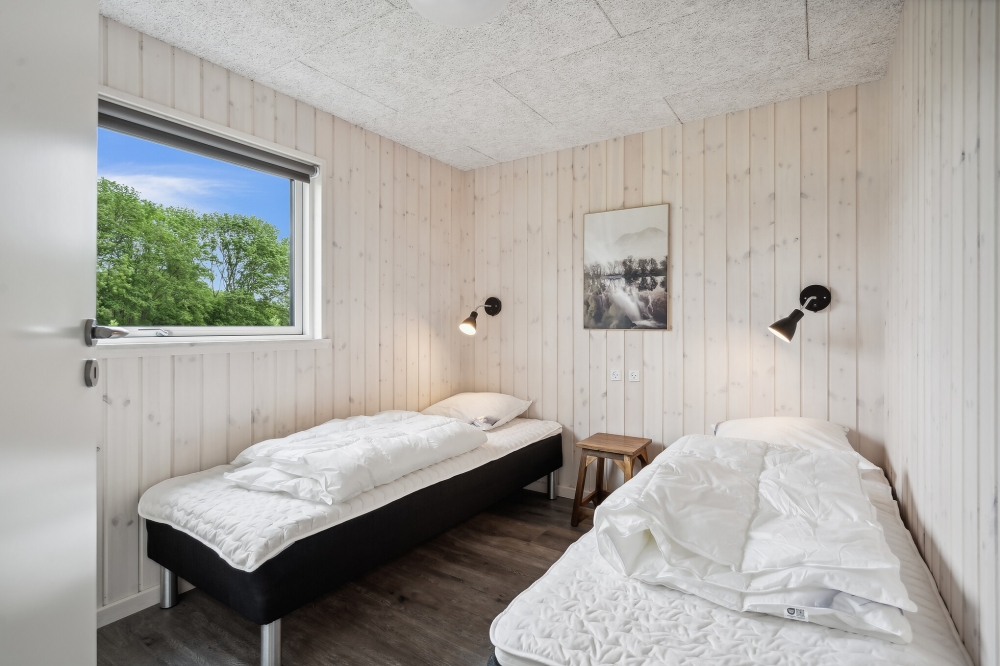 Et av de 8 soverommene i luksushus nr. 611 i Sydjylland.