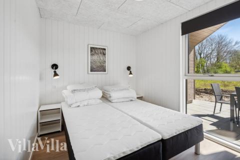 Et av de 9 soverommene i luksushus nr. 612 i Sydjylland.