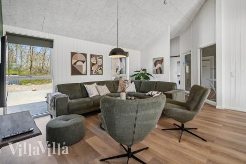 Sofakroken i luksushus nr. 612 i Sydjylland.