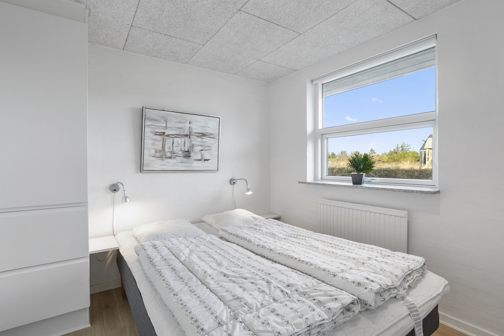 Et av de 4 soverommene i luksushus nr. 613 i Vestjylland.