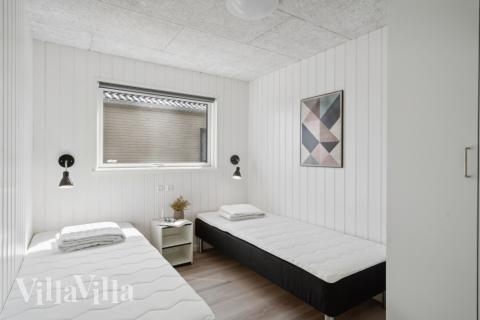 Et av de 6 soverommene i luksushus nr. 614 i Fyn og øyer.