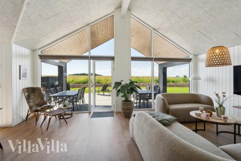 Sofakroken i luksushus nr. 618 i Fyn og øyer.