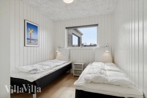 Et av de 12 soverommene i luksushus nr. 619 i Nordjylland.