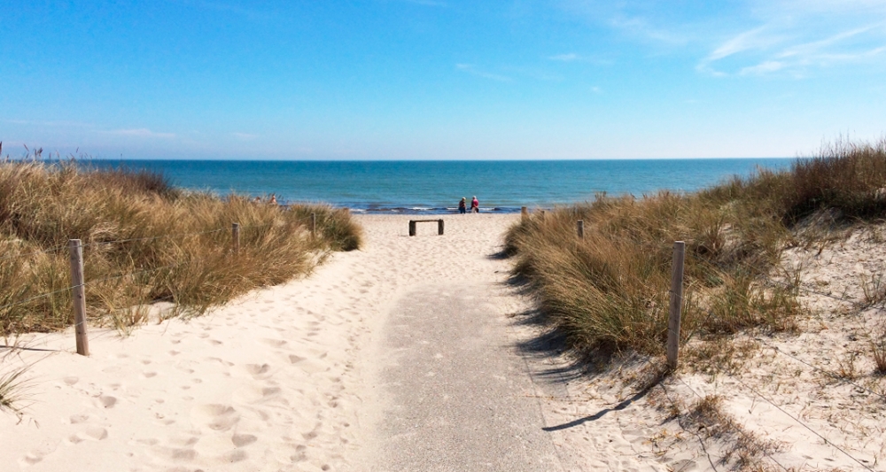 Stranden nær luksushus nr. 620.
