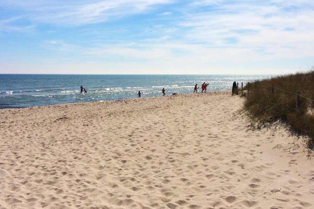 Den flotte stranden nær luksushus nr. 620 ved Lolland/Falster/Møn.