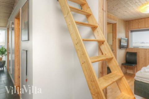 Noen av de 14 soveplassene i luksushus nr. 626 finnes på hems